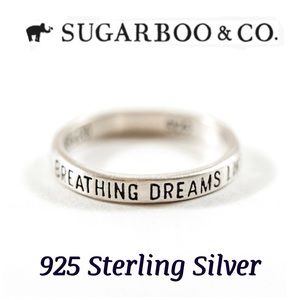 Sugarboo & CO 925 Sterling Silver Stackable “Breathing Dreams Like Air” Ring